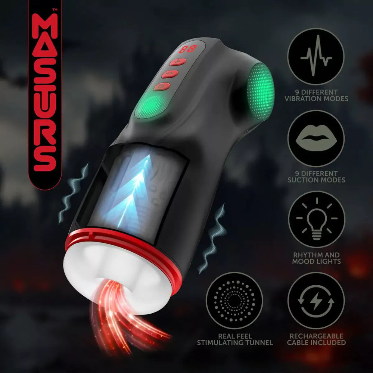 Masturs Raven Shadow Sinner - AR Auto Stroker