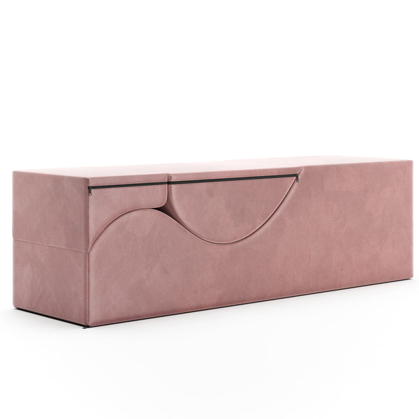 Aria Flip Chaise - Convertible Sex Chair & Bed Bench (Rose)
