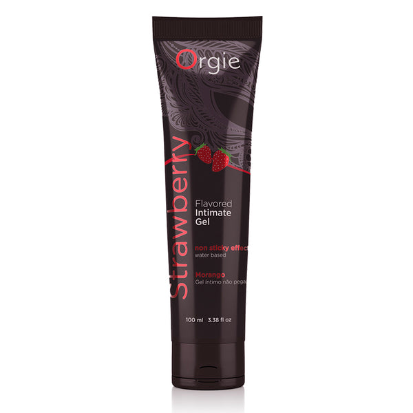 Orgie Lube Tube - Strawberry Water Based Lube (3.38oz)