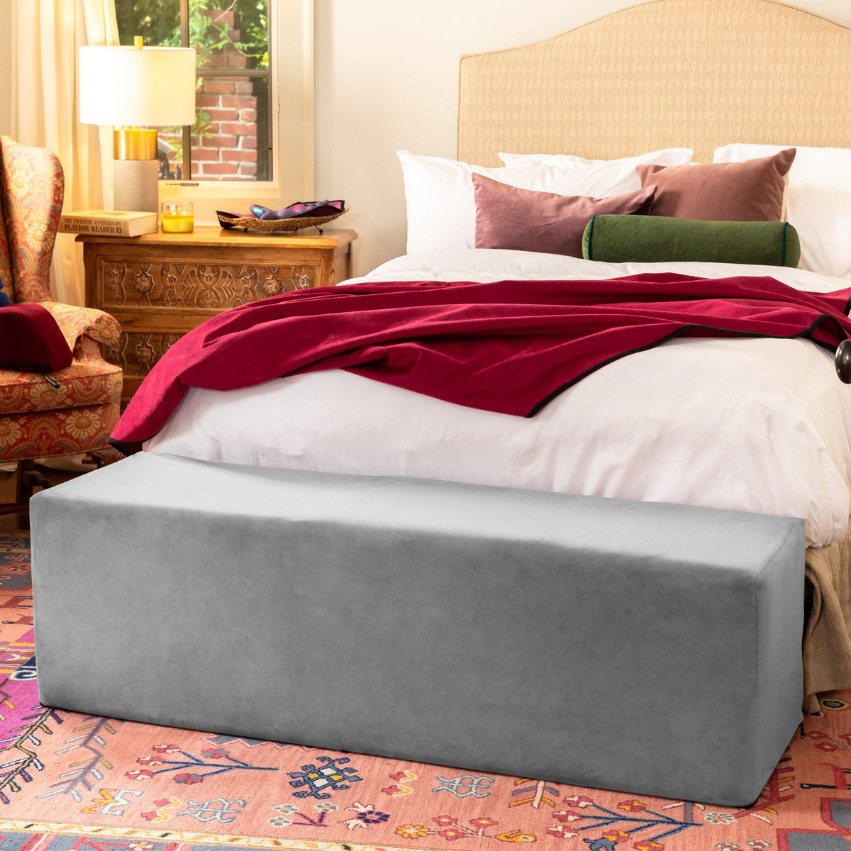 Aria Flip Chaise - Convertible Sex Chair & Bed Bench (Grey)