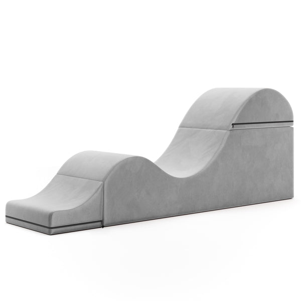 Aria Flip Chaise - Convertible Sex Chair & Bed Bench (Grey)