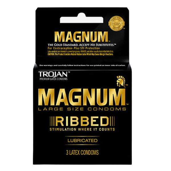 Magnum - Ribbed Condoms 3Pk