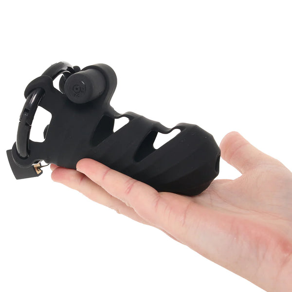 Pipedream Fantasy C-Ringz - Vibrating Chastity Cage with Ass-Gasm Plug