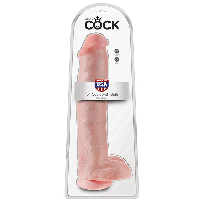 King Cock - 15 inch Realistic Dildo (with Balls)