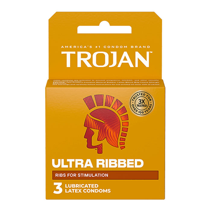 Trojan - Ultra Ribbed Condoms 3Pk
