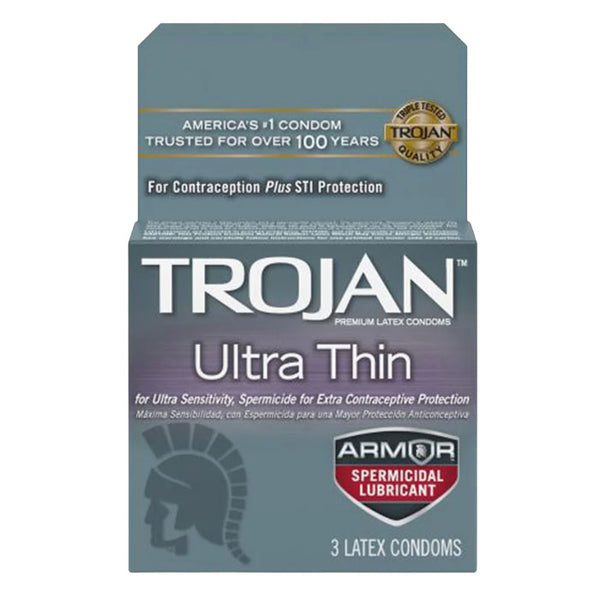 Trojan - Ultra Thin Armor Spermacidal Condoms 3Pk