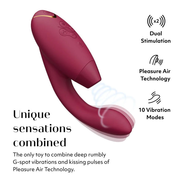 Womanizer Duo 2 - Clitoral & G-Spot Stimulator (Bordeaux)